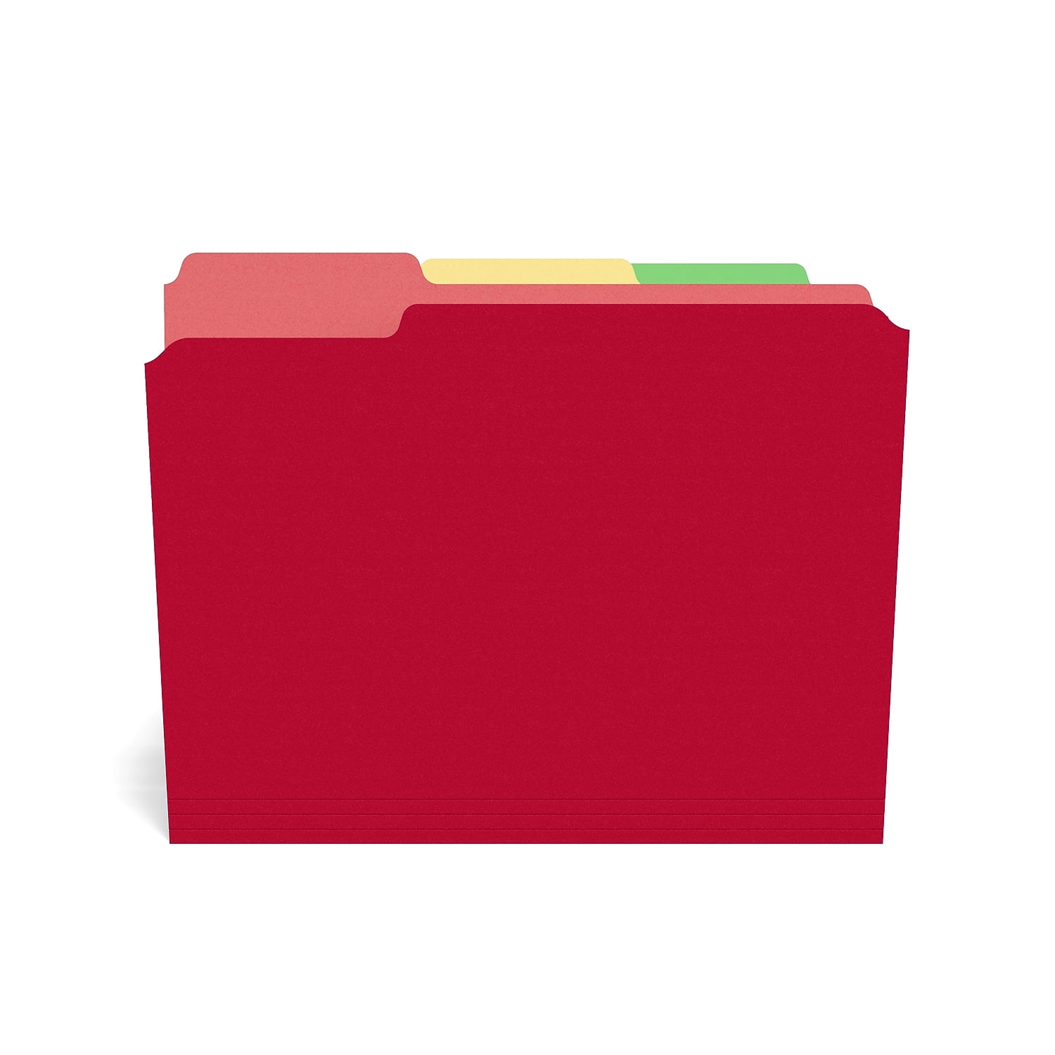 Staples Heavyweight File Folders 1/3 Cut Tab Letter Size Assorted Colors 100/Carton ST18363-CCVS