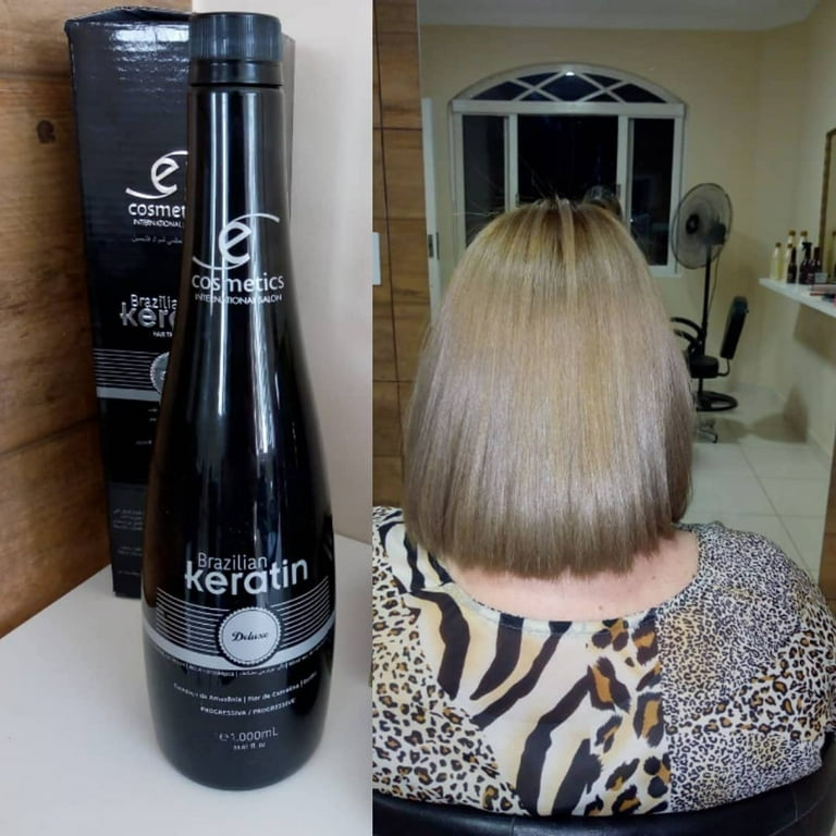 Deluxe Brazilian Keratin Treatment Organic Semi Definite 1L Brazilian Keratin Treatment Progressive Brush Straightening Smoothing System Volume Reducer 100 Straight Hair Walmart