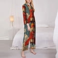 thumbnail image 3 of Xecao Lancement de Fusée Rouillée pour Ensemble de Pyjama à Manches Longues pour Femmes avec Boutons devant et Poches Vêtements de Détente Doux pour la Maison-Petit, 3 of 7