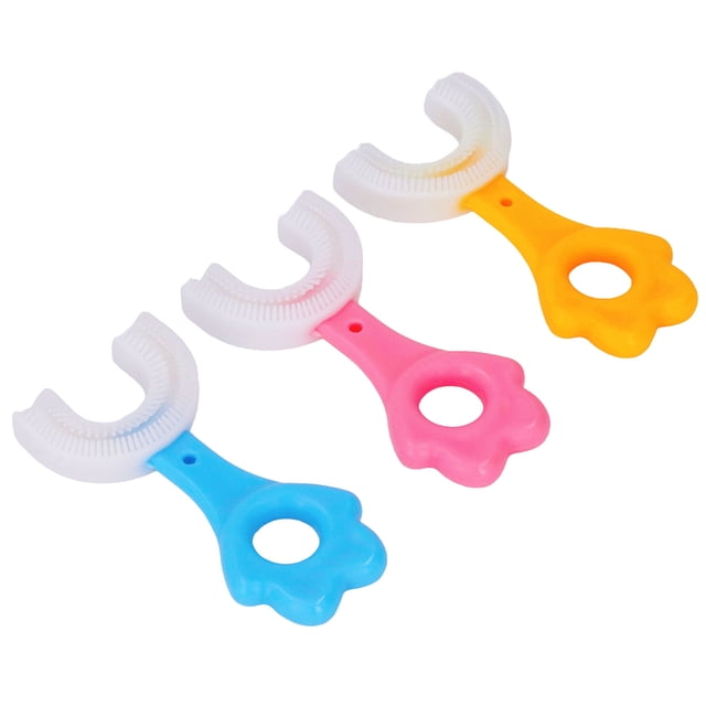 Cepillo de dientes en forma de U para niños 3 piezas BuyWeekMX