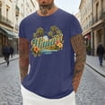 thumbnail image 4 of Ankishi Hawaii T Shirt Men Palm Tree Crewneck Short Sleeve Casual Tropical T-Shirts Trendy Tops Daily Wear, 4 of 8