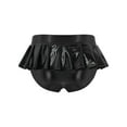 thumbnail image 4 of Miaeowve Womens Shiny Metallic Mini Skirt Pleated Hem Disco Hot Pants For Rave Party Night Club Black M, 4 of 5