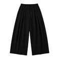 thumbnail image 7 of Qodauz Wide Leg Sweatpants Women Pleated Baggy Casual Pants Button Elastic Waisted Athletic Pant S-2XL, 7 of 7