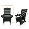 thumbnail image 3 of Fortune Candy Wood Patio Glider with Cup Holders and Deep Contoured Seat, for Outdoor, Black, 3 of 5