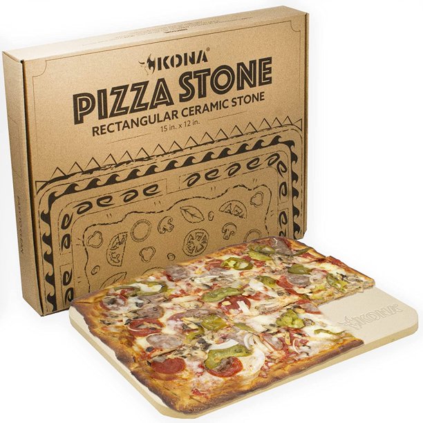 Kona Pizza Stone for Oven or Grill 15"x12" Rectangle Made With
