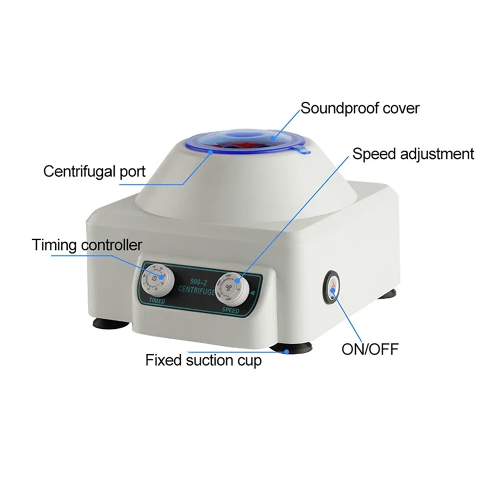 Laboratory Electric Centrifuge 900-2 Low Speed 4000rpm 2086xg 6*10ml Plasma Serum PRP PRF Separate Machine