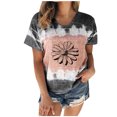 thumbnail image 1 of Casual Mujer Verano Sexy Gradiente Estampado Regular Flor Mujer Manga corta Top Fridja ghk4707, 1 of 4