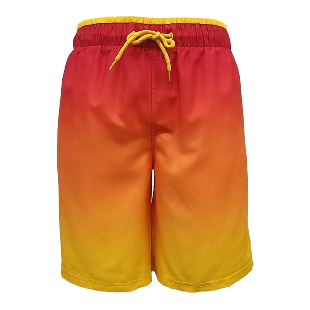Traje de Baño Op Talla 16 Liso con Degradado Rojo a Naranja