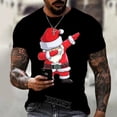 thumbnail image 1 of Camiseta con estampado de Papá Noel para hombre, ropa de moda para fiesta de año nuevo, camisetas de manga corta Harajuku con cuello redondo, camisetas de gran tamaño, 1 of 4