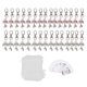 thumbnail image 1 of 30 juegos de llaveros de ángel con forma de campana de ángel blanco y rosa, llavero de perla, decoración para fiesta de baby shower, etiqueta para bolsa de regalo, colgante para llave, recuerdos, 1 of 14