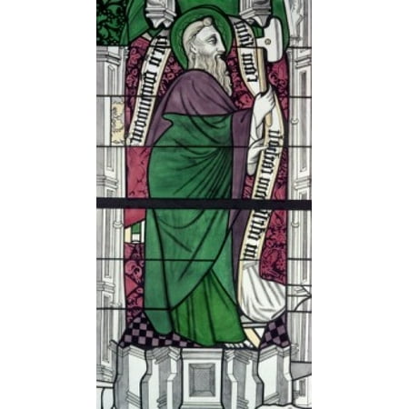 Century Stained Glass - Apostle Matthew stained glass 13th century Poster Print