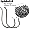 thumbnail image 3 of 100 Pack Fishing Octopus Round Hook Live Bait Hook Black Nickel Tip Offset Wide Gap Surf Fishing Catfish Bass Bluegill Tuna Freshwater Saltwater, 3 of 4