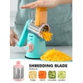 thumbnail image 3 of Geedel Rotary Cheese Grater, Kitchen Grater Vegetable Slicer with 3 Blades, Dishwasher Safe, Easy to Clean Grater for Vegetable, Fruit, Nuts, 3 of 9