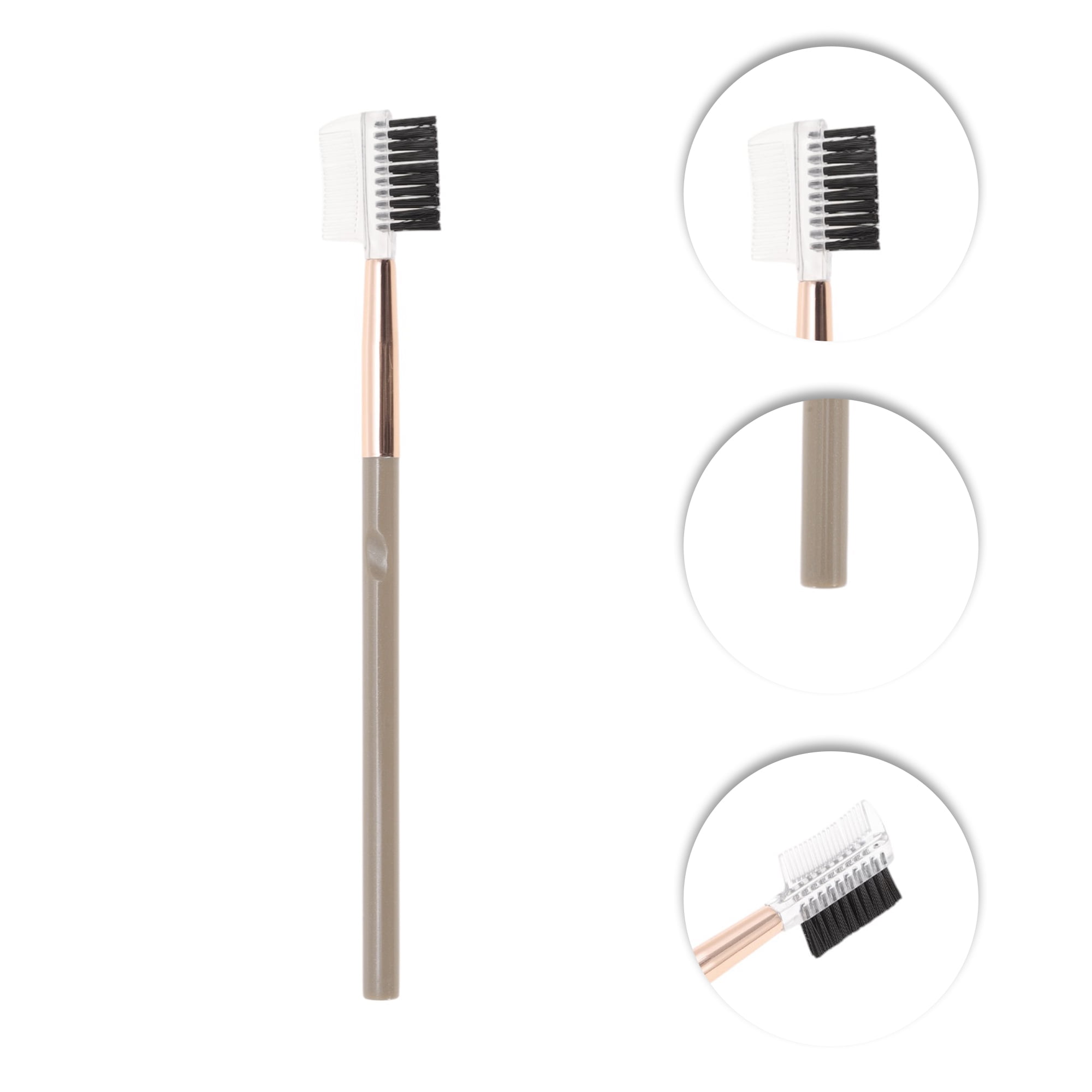 Unique Bargains 1 Pc Durable Eyelashes Brush Light Coffee Color