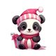thumbnail image 1 of Pinky Pandae 2024 - Colgante plano de acrílico para coche, diseño navideño, para colgar en la pared, regalo único, plegable, acrílico, 20 x 15 x 5 cm, para dormitorio, 1 of 8