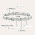 thumbnail image 2 of Lab Grown Diamond IGI Certified 14K White Gold Tennis Bracelet For Women 5 Carat | Amalthea Emerald and Round Lab Diamond Tennis Bracelet | FG-VS1-VS2 Quality Friendly Diamonds, 2 of 6