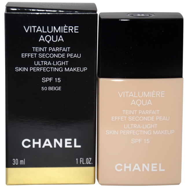 Vitalumiere Aqua Ultra Light Skin Perfecting Makeup SFP 15 - #50 Beige by  Chanel for Women - 1 oz SP