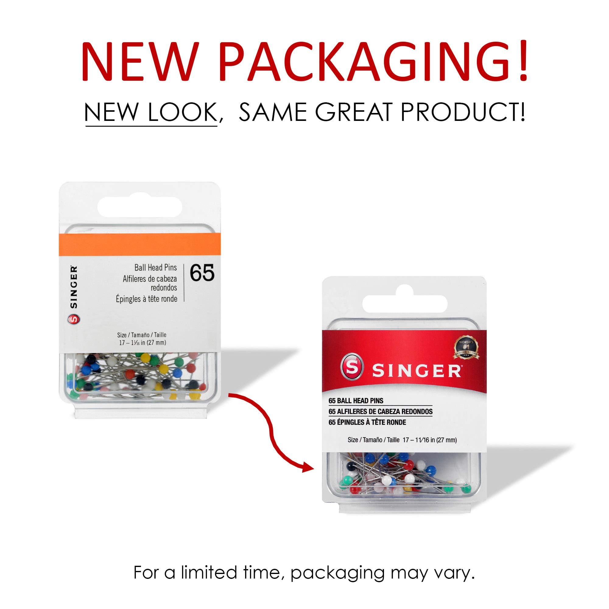 Singer Ball Head Pins (Pack of 32)