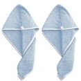 thumbnail image 1 of Paquete de 2 toallas para el cabello para mujeres, gorro de toalla para la cabeza, toalla turbante para cabello largo y rizado antiencrespamiento, 1 of 5