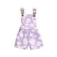 thumbnail image 2 of Musuos Little Girl Summer Overalls Shorts 1-5Years Casual Floral Print Sleeveless Romper Jumpsuit Toddler Cute Clothes, 2 of 8
