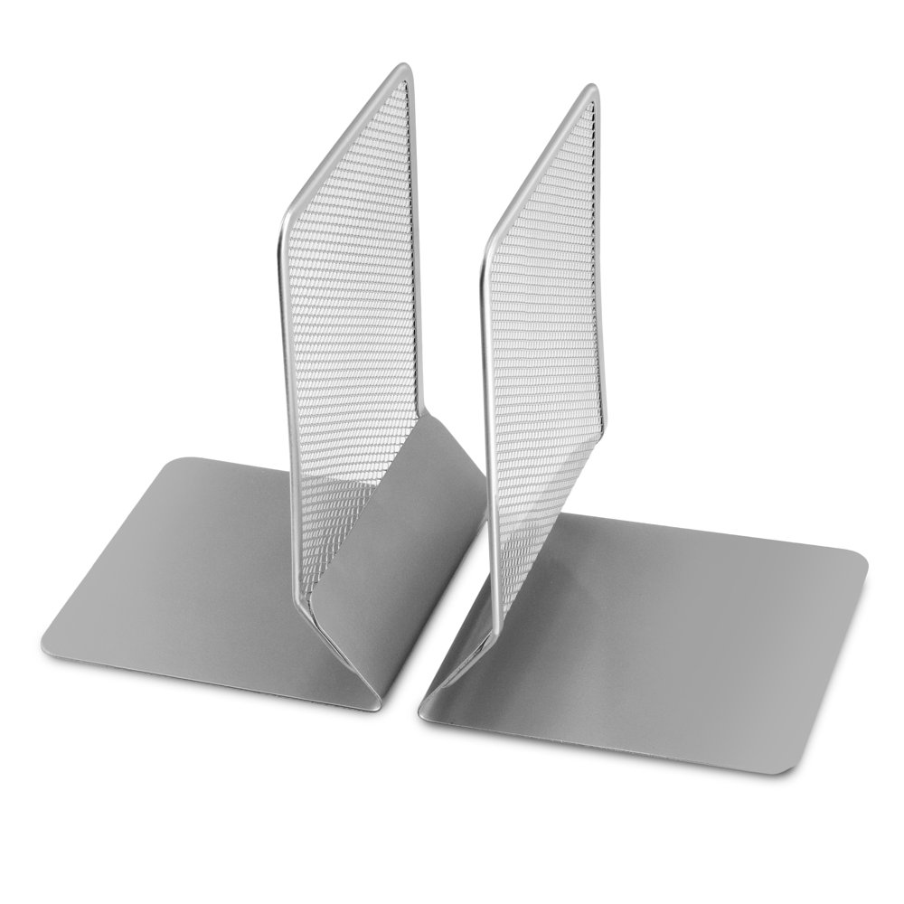Ybm Home Mesh Metal Bookends Desk Book Holder Use for Books, Magazines