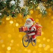 Taicans Santa Claus on Bike with Gifts Christmas Tree Ornament 3.1in Holiday Decorations for Xmas Tree Festive Home Decor‌