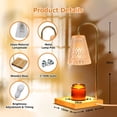 thumbnail image 4 of KELLODY Candle Warmer Lamp, Modern-Glass Candle Warmer Light with Timer, Dimmable Electric Candle Warmer with 2 Bulbs, Candle Wax Warmer Lamp Compatible All Jar Candles, Elegant Home Decoration, 4 of 8