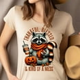 thumbnail image 4 of Graphic T-Shirt Thankful Blessed and Kind of a Mess Raccoon Print for Women, Ash, Size 2XL, 4 of 6