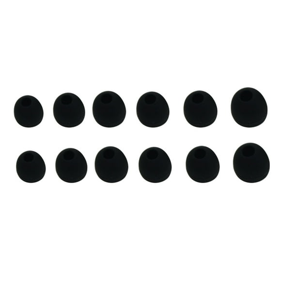 Yeacher 12PCS / 6 Pairs Replacement Earbuds Ear Tips Ear Buds Silicone Tips for In-Ear Headphones 3 Sizes Small Medium Large Headphone Accessories