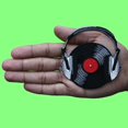 thumbnail image 2 of Music Themed Record Headphones, Officially Licensed, Iron-On / Sew-On, Embroidered Patch, 2 of 2