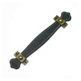 thumbnail image 4 of 2PCS PU Zinc Alloy Leather Handle Vintage Style Door Handle Drawer Cabinet Door Handle(Black), 4 of 4