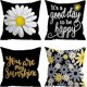 thumbnail image 1 of Pillow Covers 18x18 Set of 4, Black Decor Pillows Decorative Throw Pillow Covers for Couch Sofa Indoor Outdoor Pillow Covers Farmhouse Black Pillow Co, 1 of 4