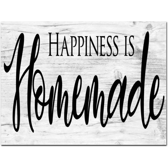 Happiness is Homemade Rustic Farmhouse Sign Country Wood Signs Gift for Her Wood Sign Wooden Sign Motivational Wall Art Decorations for Living Room Kitchen Wall Hanging Home Decor 5x10 Inch