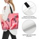 thumbnail image 3 of Fotbe Cool Flamingos Sunglasses Scene Bolsa Tote Estética de Lona con Estampado para Mujer - Bolsa Reutilizable de Hombro Casual para Vacaciones, Compras, Trabajo y Gimnasio, 3 of 8