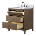 thumbnail image 3 of Vanity Art 30" Bathroom Vanity with Sink and Engineered Marble Top, Freestanding Storage Cabinet with 2 Drawers and 1 Flip Down Tray, 3 of 8
