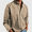 Khaki, variant on Men's Solid Long Sleeve Button Down Shirt, Regular Fit Casual Dress Shirts, Wrinkle-Resistant Fall Spring Tops with Pocket