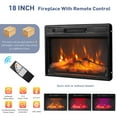 thumbnail image 4 of Paproos 43” Electric Fireplace with Mantel, Freestanding Electric Fireplace Heater with Remote Control, Realistic Flame, Timer, Ultra-Thin Fireplace Insert with COB LED for Living Room, 1400W, White, 4 of 8