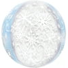 Anagram Orbz 15" Snowflake See-Thru Round Foil Balloon