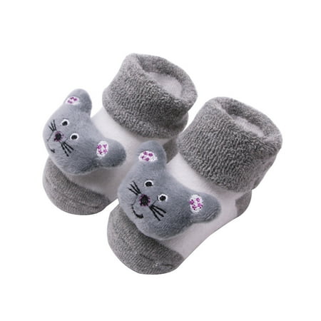 

nsendm Socks for Boys 6-8 Years Socks Socks Bell Infant Baby Girls Cartoon Boys Cotton -slip 4 Year Old Socks Boy Grey One Size