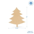 thumbnail image 2 of Wood Christmas Tree Cutout 12 inch, Pack of 25, Use as Wooden Door Hanger or Christmas Craft, by Woodpeckers, 2 of 7