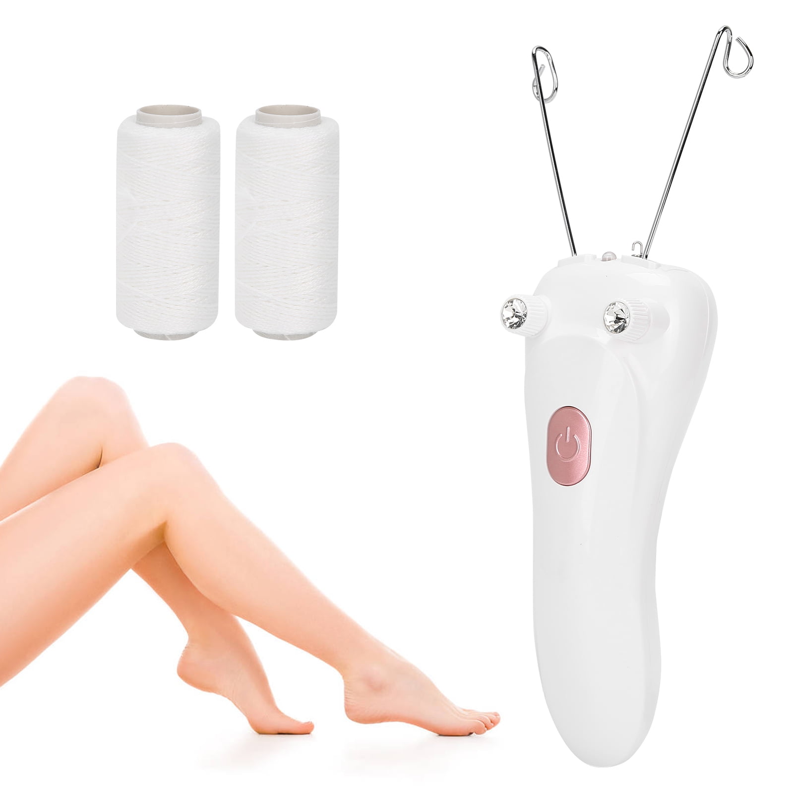 Acouto Cotton Thread Epilator, Facial Threading Hair Removal USB Charging for Women
