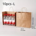 thumbnail image 3 of Large Kraft Paper Gift Bags with Handles, Heavy Duty Takeout Packaging for Bakery and Retail, Holiday Shopping Bags, 10.2x4.7x12.2in, Eco-Friendly Sturdy Paper, 3 of 3
