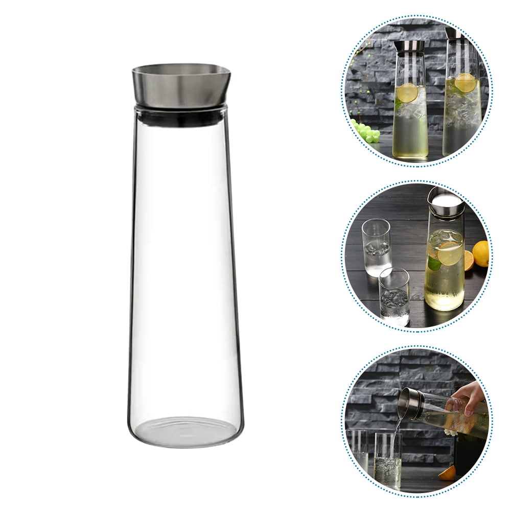 Glass Pitcher With Lid High Borosilicate Pitchers For Drinks Leakproof  Glass Water Pitcher With Spout Elegant Drink Dispenser - AliExpress