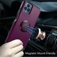 thumbnail image 6 of Designed for Motorola Moto G Pure /G Power 2022 Kickstand Hybrid with 360° Rotate Ring Stand Magnetic Hard PC TPU + Screen Protectror Phone Case Cover [Dark Purple], 6 of 11