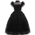 thumbnail image 4 of Addams-Disfraz de Cosplay para niña, vestido de malla de película, vestidos de fiesta para niña, Disfraces de Halloween, 4-12 años, 4 of 5