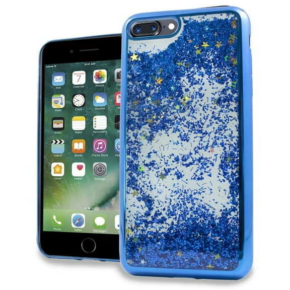 GSA Liquid Glitter Candy Case For iPhone 8 Plus/7 Plus/6 Plus/6s Plus - Blue