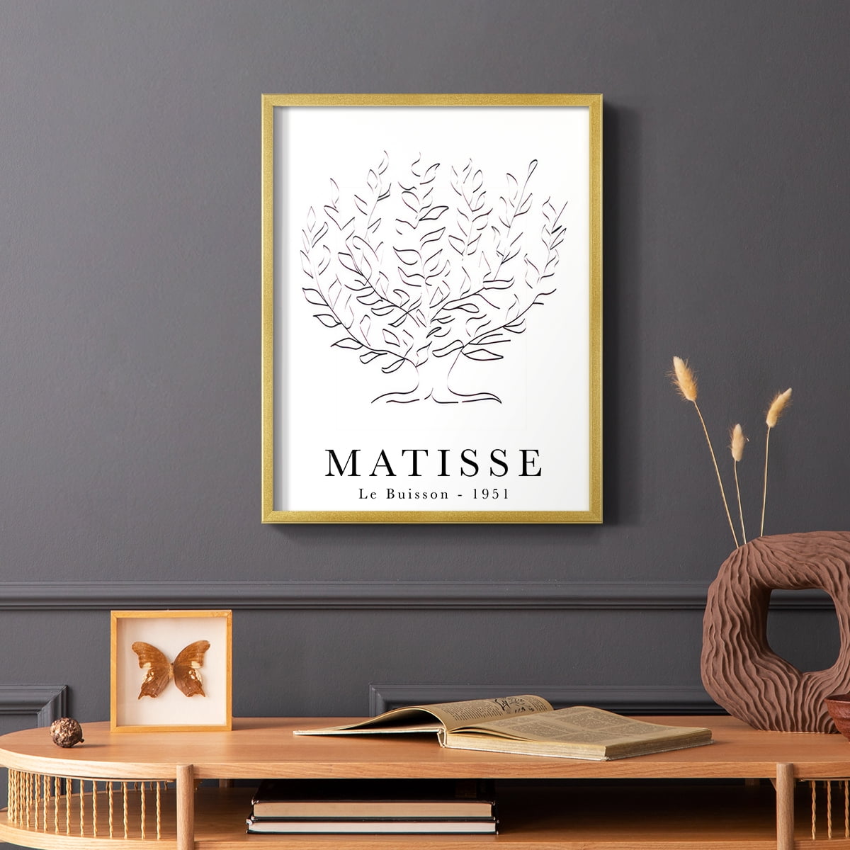 Matisse CLXXXV Framed Print in Gold Solid Wood 8 x 10 Framed Print