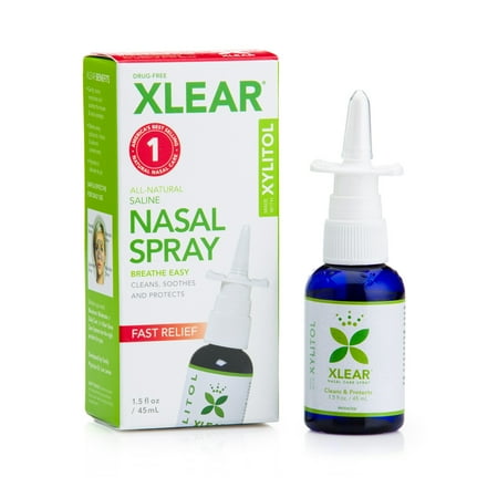 Xlear All Natural Saline Nasal Spray, 1.5 Fl Oz (Best Post Nasal Drip Solution)