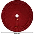 thumbnail image 3 of EWASWON Christmas Cute 18 Inch Red Knitted Christmas Tree Skirt - Perfect for Small Christmas Trees, Easy Install, Durable Polyester Holiday Decor, 3 of 7