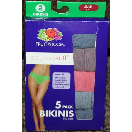 

Fruit of the Loom Women s Beyondsoft Bikini Panties 5-Pack (Colors May Vary) - 5 Women s Multi Colored
